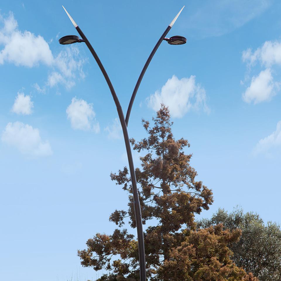 تصویر  چراغ خيابانی ساترن با قابليت نصب مستقيم به بازوی افقي