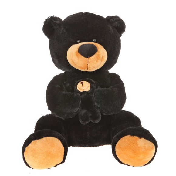Picture Of 16'' Plush Black Bear With Baby By Giftable World®